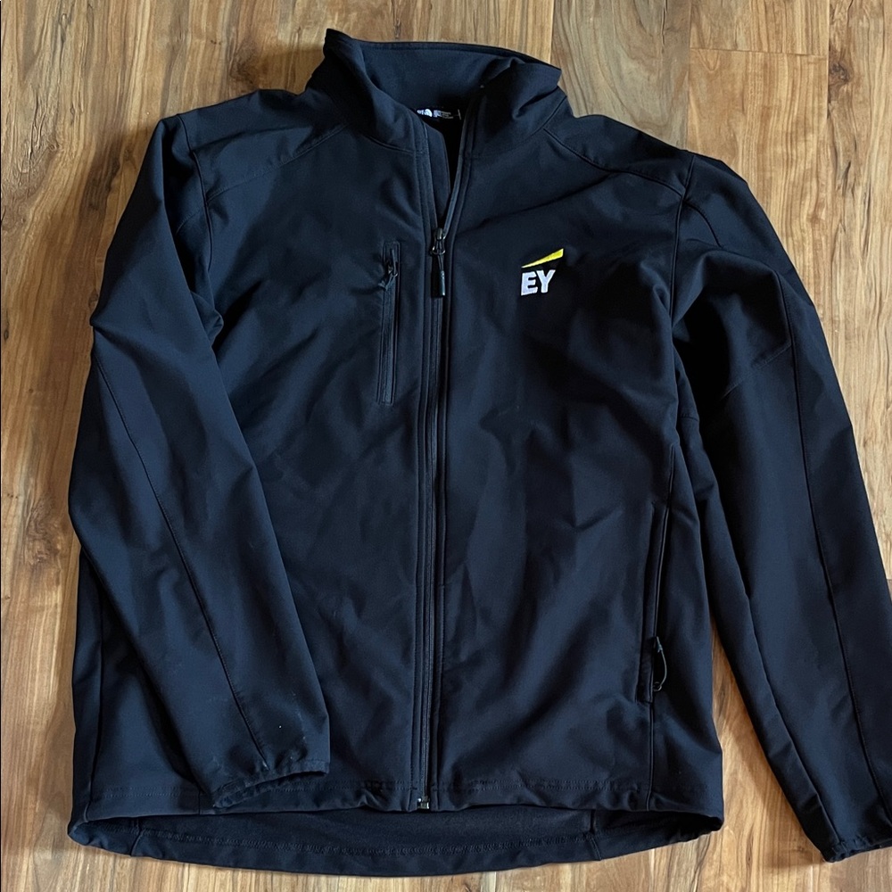 The North Face soft shell jacket with EY embroidery